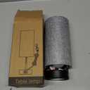 3-Color Temperature Bedside Lamp Nightstand Lamp with USB A Port and C Port, Table Lamp for Bedroom with LED Bulb Small Lamps for Living Room (Gray)