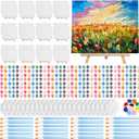 Qilery 24 Set 8 x 10 Inch Canvas Boards and Easel for Painting, Acrylic Paint Strips, Brushes, Palettes, Art Painting Kits for Artists Beginners Oil Acrylic Craft Party Favors