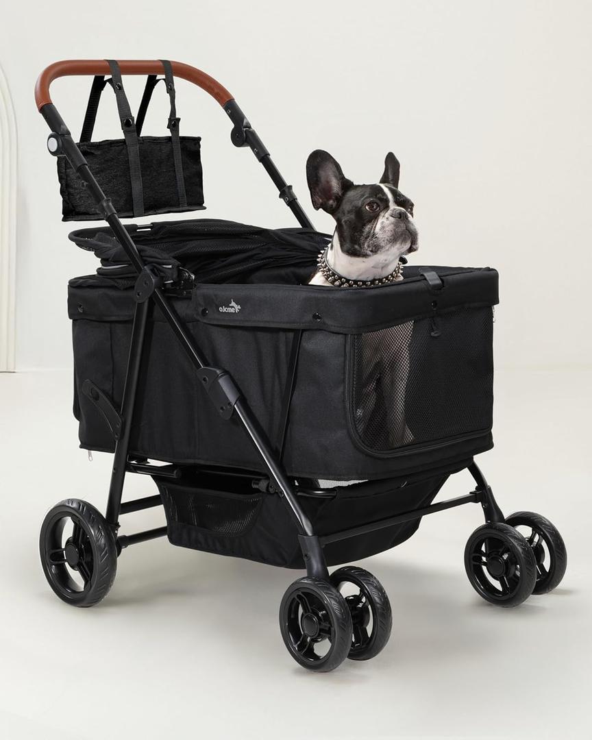 Dog Stroller for Large & Medium Dogs (20–132 lbs), Pet Stroller for 2 Small Dogs, Extra Large Heavy Duty, Foldable & Ventilated