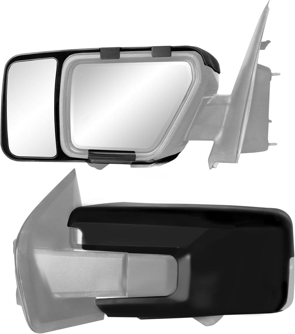 K SOURCE Snap & Zap 81860 Custom Fit Towing Mirror for 2021 up F150, Patented