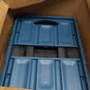 CleverMade Collapsible Storage Bins 32L 3 Pack Heavy Duty Foldable Storage Bins with Built-In Handles for Garage Storage and Home Organization - Ocean
