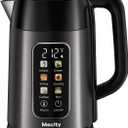 Mecity Electric Kettle 1.7L Touch Screen Temperature Control Water Boiler, No Plastic Contact with Water. 6 Preset Temperature Programs, 2 Hours Keep Warm, Dark Grey