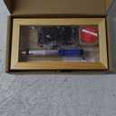 Soldering Iron Kit, 190W Soldering Gun, 110V LED Solder Kit for Electronics, Adjustable Temperature 356-932, Includes Solder Wire, Sucker, Tips, Stand, Tweezers, Paste and Solid Wood Box, Grey