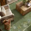 Washable Rugs 8x10 Area Rugs for Living Room: Bedroom Rug Stain Resistant Non Slip Low Pile Ultra Soft Faux Wool Lightweight Large Carpets for Dining Room Kitchen Farmhouse Home Office Indoor