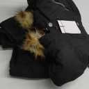 FARVALUE Womens Water-repellent Winter Coat Thicken Puffer Jacket Warm FLeece Lined Parka with Fur Hood (Large, Black)