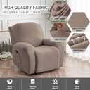 Gennia Waterproof Recliner Chair Cover,Stretch Reclining Sofa Covers with Pockets,Washable Lazy Boy Recliner Slipcovers,Leakproof Couch Protector for Kids, Pets, Dog and Cat (XL-Recliner, Taupe)