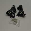 2" Caster Wheels Set of 4, Heavy Duty Casters with Brake, No Noise Locking Polyurethane (PU) Wheels, Swivel Plate Castors Pack 4