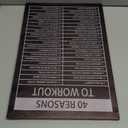 40 Reasons to Workout Motivational Quotes Exercise Canvas Wall Art Inspirational Fitness Poster Print Modern Inspiring Picture Painting Framed Artwork for Office Gym Home Wall Decor[12''W X 18''H]