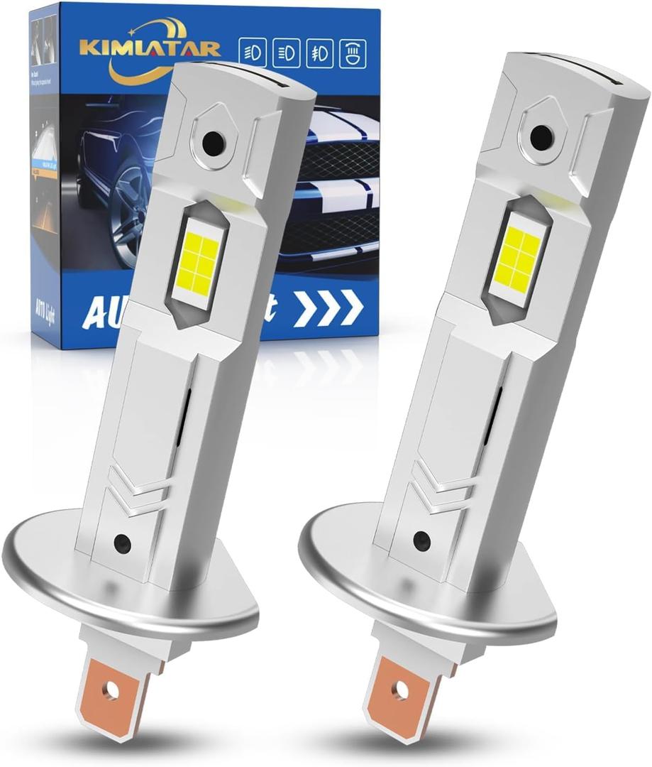 H1 Light Bulb,Super Bright Upgraded 600% 30000LM Brightness Cool White H1/H1LL Bulbs Real 1:1 Halogen Size 80000 Hours Lifespans Easy Install Fog Light Pack of 2