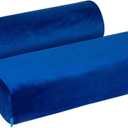 2-Pack Yoga Bolster Pillow Set: Rectangular & Cylinder Pillows for Meditation and Support, Yoga Pillows with Washable Velvet Cover, Triple-Layer Sponge with Carry Handle, Blue