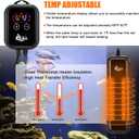 AQQA Aquarium Heater 800W for 80-220 Gallon Fish Tank Heater Submersible Betta Fish Heater for Aquarium Thermostat Heater for Freshwater and Saltwater (800W for 80-220 Gal)