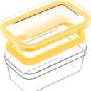 Airtight Butter Slicer Cutter, Stick Butter Storage Case with Lid for Fridge (Airght, Medium 280g)