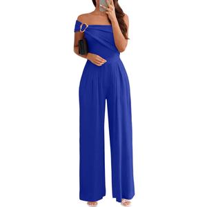 knowfashionstyle Jumpsuit For Women Dressy Off Shoulder Casual Wide Leg Pants Formal Jumpsuits Party Sexy One Piece Outfits