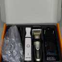 oneisall Dog Clippers and Paw Trimmer Kit 2 in 1 Low Noise Cordless Dog Clippers for Grooming Pet Hair Trimmers for Small and Large Dogs Cats Animals (Gold)