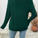 EVALESS Sweaters for Women Cable Knit Crewneck Pullover Sweater Tops Fall Winter Women's Clothing 2025 (Green, XXL)