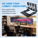 Moroayop Sim Racing Inverted Pedals Kit Upgrade for Logitech G923 G920 G29 G27 G25, All-Metal Adjustable Pedal Mount Stand with Anti-Slip Suction Cups,Logitech Pedals Not Included