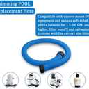2 Pack 1.5 inch Diameter Pool Pump Replacement Hose for Above Ground Pools, 59 inch Long Pool Pump Hose Replacement Accessory for Filter Pumps Saltwater Systems