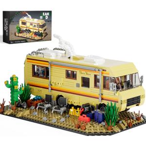 Breaking RV Adventure Building Set, AFOL Upgraded Classic Scene, Compatible with Lego for Adults, for Adults and Avid Fans