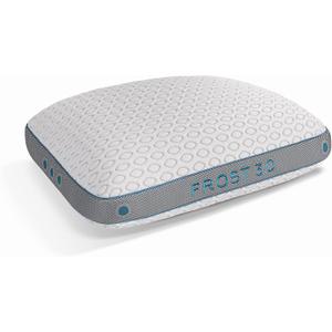 Bedgear Frost Performance Pillow - Size 3.0 - Cooling Bed Pillow for Hot Sleepers - Medium Firmness Pillow for All Sleep Positions, Hypoallergenic, Washable & Removable Cover - 20" W x 26" L x 6.50" H (Standard)