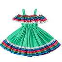 VINUOKER Toddler Girls Mexican Dress Cinco de Mayo Dress Mexican Traditional Fiesta Dress Size 80