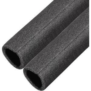 uxcell Foam Tube 1.64 Ft Length 1.17in ID 1.56in OD Hollow Pipe Cover for Protecting Pipes and Heat Preservation Black 2 Pack