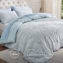 Bedsure Boho Tufted Green Comforter Full Size, GentleSoft™ 3 Pieces Boho Farmhouse-Style Decor Bedding, Arch Bedding for All Seasons, 1 Bed Comforter, 2 Pillow Shams, 82x86 Inches