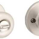 Kwikset Tylo Interior Privacy Door Knob with Lock, Door Handle For Bathroom and Bedroom, Satin Nickel Keyless Turn Lock Doorknob, with Microban Protection