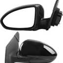 Dasbecan Left Driver Side Mirror Assembly Compatible with 2011-2016 Chevy Cruze Sedan/Hatchback Limited Non-Heated Power Glass Manual Folding Door Mirror Black 3 Pins GM1320420