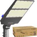 LED Parking Lot Light 300W, UL Listed 45,000LM 6500K Light with Dusk to Dawn Photocell, Adjustable Slip Fitter Mount, IP66 Waterproof, Commercial LED Area Security for Parking Lot, Roadway, Pack of 2