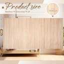 Juexica 1 Pcs Natural Bamboo Wall Panel for Interior Wall 48''x96'' Bamboo Covering Renewable Pole Wainscoting Room Divider Wrap Decor for Bedroom Living Room Kitchen Island Office (Light Carbonized)