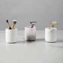 Natural White Marble Toothbrush Holder for Bathroom, Mordern Organic White Marble Toothbrush Cup, Luxury Texture Razor Holder, Razor Organizer for Dressing Table, Countertop, Hotel