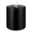 Tandefio Stainless Steel Countertop Wipe Dispenser Fits Wipes on Rolls 10 x 11.5 Inch Round Tissue Holder Refillable Tabletop Cylinder Container for Fitness Clubs Gym Schools Daycares (Black)