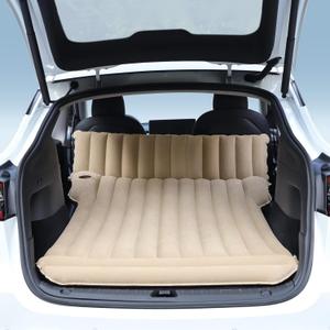 for 5 Seats Tesla Model Y (Juniper Included) 3 X S Air Mattress Inflatable Camping Mattress with Air Pump for Tesla Model Y 3 X S Accessories (Brown)