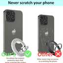 5 x Magnetic Phone Ring Holder for magsafe, Glitter Magnetic Grip Compatible with iPhone 17 16 15 14 13 12 Pro max,Pro,Plus,Mini,Pixel 10 Series Mag Safe Accessories Kickstand,Deep Purple