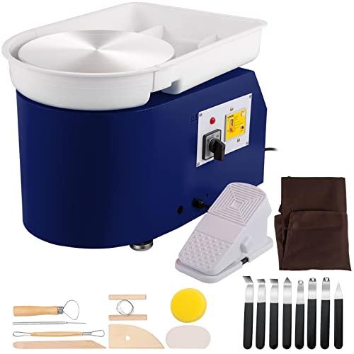 Amazon.com: VEVOR 11in Pottery Wheel for Adults Beginners, 350W Electric Forming Machine with Detachable Basin Foot Pedal 0-300RPM Adjustable Speed, Craft DIY Clay Tool, Gifts for Kids for Kids/Teens/Adults