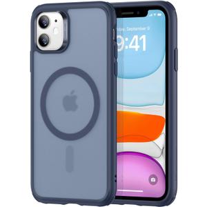 ESR for iPhone 11 Case, Compatible with MagSafe, Shockproof Military-Grade Protection, Magnetic Phone Case for iPhone 11 Case, Frosted Blue
