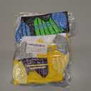 3 x MAKABO Men's Cushioned Athletic Socks 3-Pack, Cushioned Crew Socks with Arch Compression for Sports (5-8, Black/White/Yellow/Multicolor -3m)