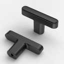 Asidrama 10 Pack Matte Black Kitchen Cabinet Knobs - Dresser & Drawer Knobs - Zinc Cabinet Hardware (Single Hole Knob)