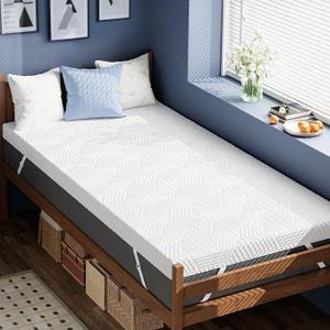 ELEMUSE 3 Inch Twin XL Memory Foam Mattress Topper,Dorm Room Essentials
Gel Foam Bed Topper with Washable Cover, Non-Slip Back to School Bedding,Pressure-Relieving Mattress Topper for Back Pain