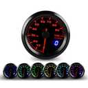 WATERWICH Oil Pressure Gauge Meter Kit 7 Color 0-100 PSI 2-1/16" 52mm for Boat Marine Car Auto Truck