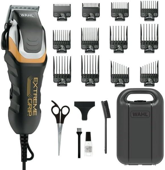 Extreme Grip Pro Corded Hair Clipper for Men Or Women, No-Slip Grip Hair Clipper, 79465-300, Self-Sharpening Blades, Thumb-Adjustable Taper