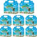 Noekanfy Animation Ocean Birthday Party Supplies, (20-Pack) Party Favor Boxes for Kids Birthday, Treat Boxes Cookie Gable Boxes for Tropical Summer Party Baby Shower Supplies