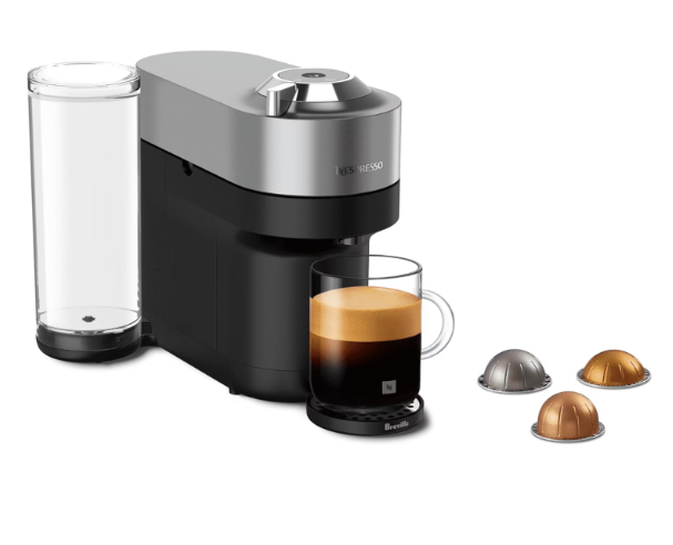 Nespresso Vertuo Pop+ Deluxe Coffee and Espresso Maker by Breville, Titan Grey