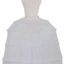 DUNHAO COS Women's White Crinoline Pannier Underskirt Victorian Dress (White)