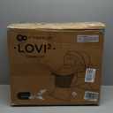 Kinderkraft LOVI Travel Bassinet for Baby, Portable Folding Baby Bed with Built-in Mosquito net, Adjustable Hood and an Additional Cradle Function. Beige