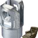 Zonon 1 7/8 Total Length Metal Motor Fork Head Tip Silver Forkhead for Recliner for Lift Chair, Recliner Accessories