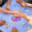Mahjong Mat for Table, 31.5x31.5 Inch Square, Blue, Adults 36+, Tabletop Gaming Accessory