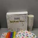 125-pcs Happy Birthday Paper Plate and Napkin Party Supplies Set, Colorful Forks - Neon Polka Dot Plate Decorations, Disposable Party Plates, Paper Cups and Napkins Set (Serves 25)