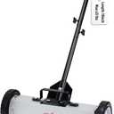 HORUSDY 18-Inch Rolling Magnetic Sweeper with Wheels, Magnet Pickup Sweeper, Push-Type Nail Magnet Sweeper for Workshop, Garage, and Yard Cleanup