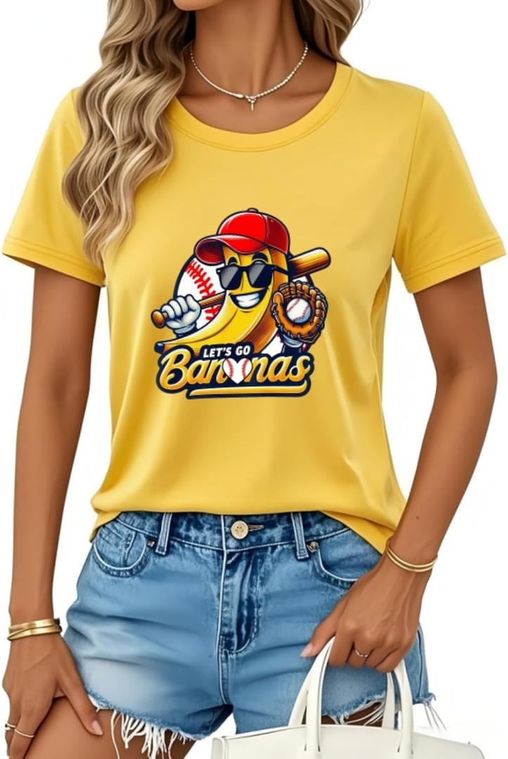 Womens Baseball Shirt Baseball Player T-Shirts Team Womens Funny Baseball Graphic Tee Fan Short Sleeve Tops (Small, 1)